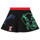 Girls Black Logo Skirt, 1, hi-res